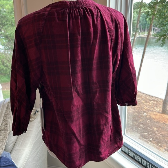 Nation LTD May Pim Cotton Plaid Flannel Top, Medium, NWT - Picture 7 of 12